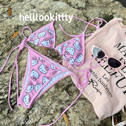 2Pcs Hello Kitty Bikini Set