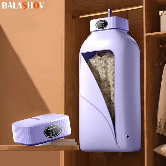 Folded Electric Clothes Dryer Portable Travel Warm Air Dryer 600W Smart Drying Laundry Dryer Ultraviolet Dryer Machine 110V/220V